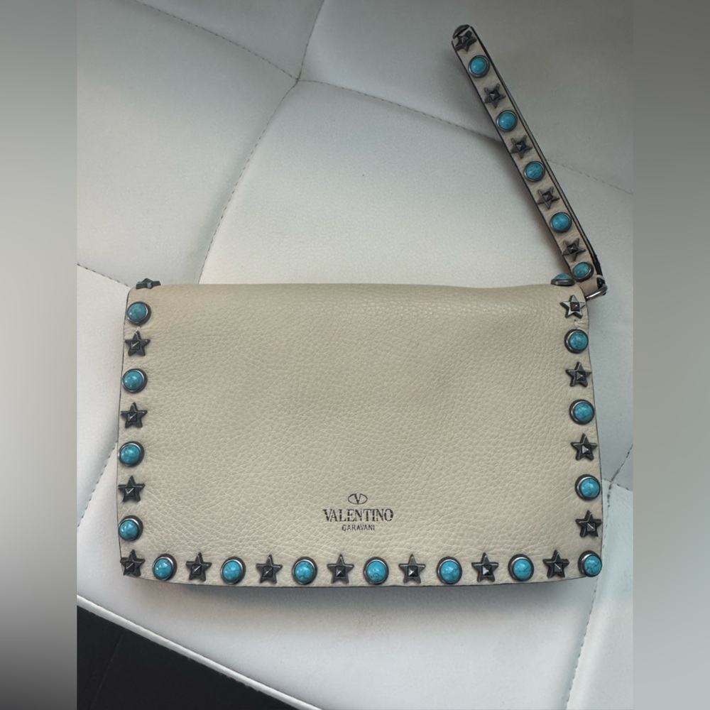 Valentino Rock stud wristlet/clutch